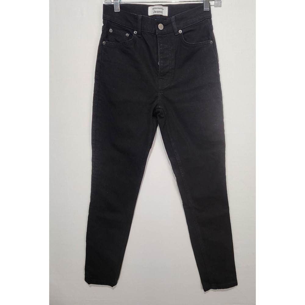 Reformation Women's Casual Comfy Minimalist Black Ankle Denim Jeans Size‎ 25